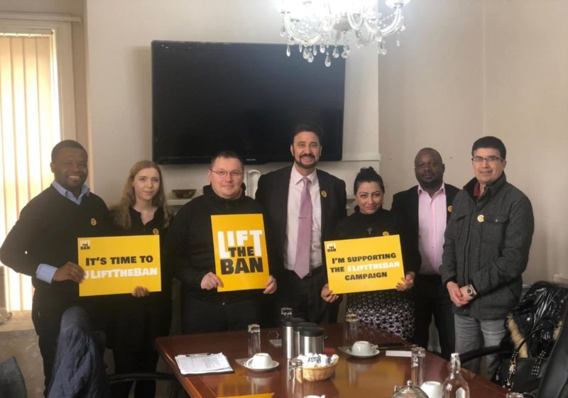 Afzal Khan with supporters of Refugee and Asylum Seeker Voice (RAS Voice) Group