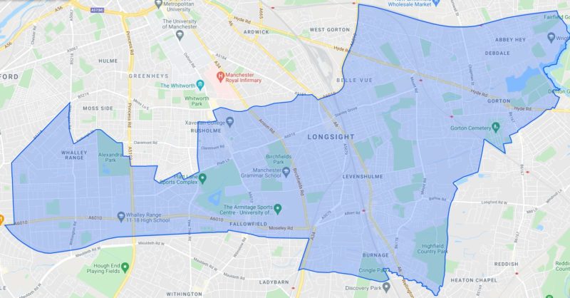 Manchester Gorton Constituency Map