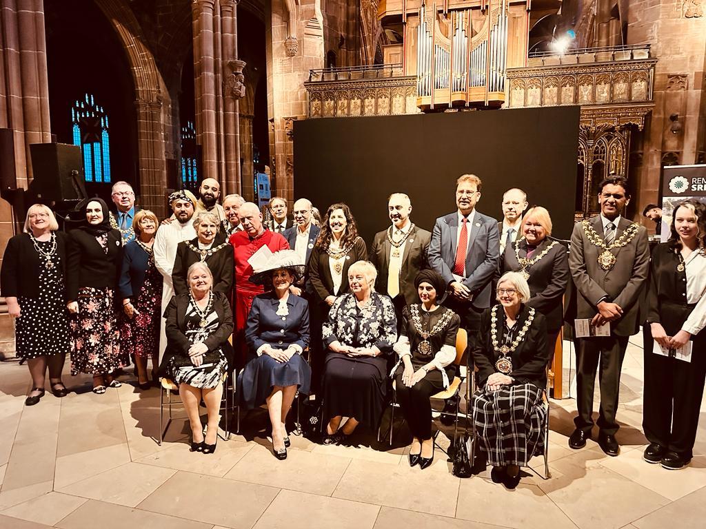 Afzal Khan MP and others at the Srebrenica Civic Remembrance Service at Manchester Cathedral