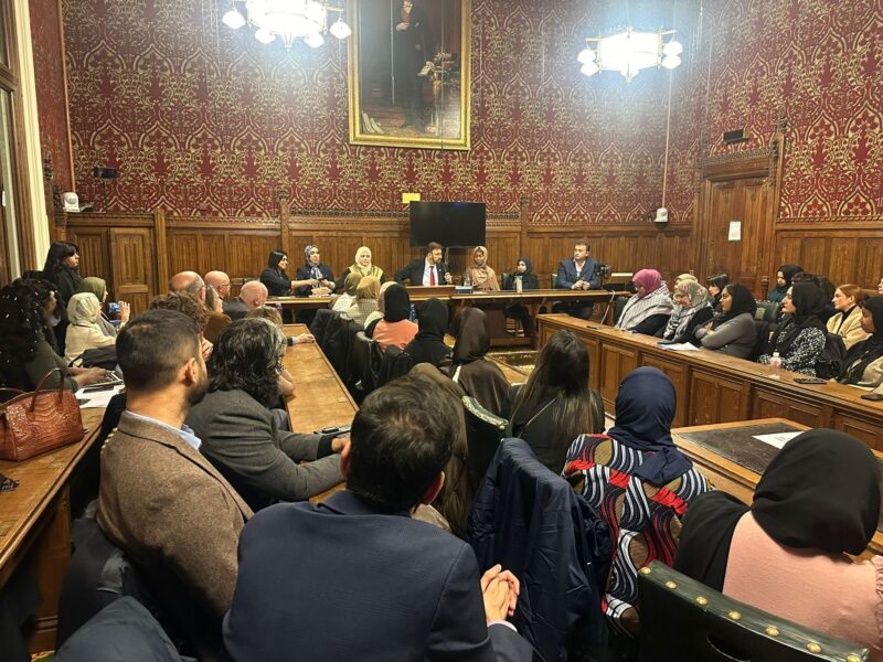 Afzal Khan MP speaking at HIJABI film screening and panel discussion in Parliament